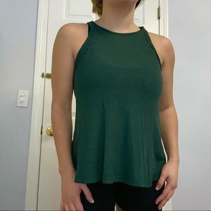 Free People Ribbed Beach Racerback Tank Dark Green
